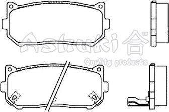 Ashuki 1083-1030 - Тормозные колодки, дисковые, комплект autosila-amz.com