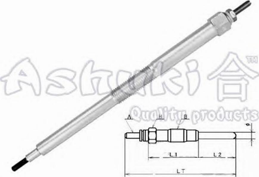 Ashuki 1713-6201 - Свеча накаливания autosila-amz.com