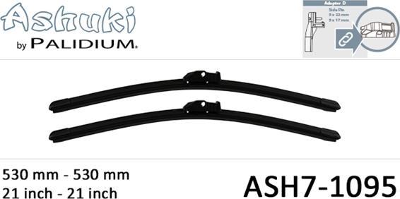 Ashuki ASH7-1095 - Щетка стеклоочистителя autosila-amz.com