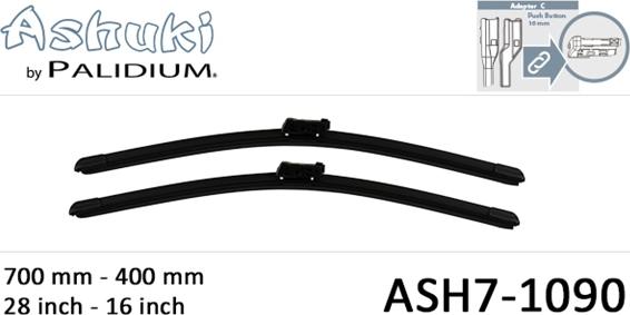 Ashuki ASH7-1090 - Щетка стеклоочистителя autosila-amz.com