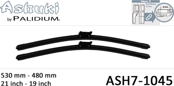 Ashuki ASH7-1045 - Щетка стеклоочистителя autosila-amz.com