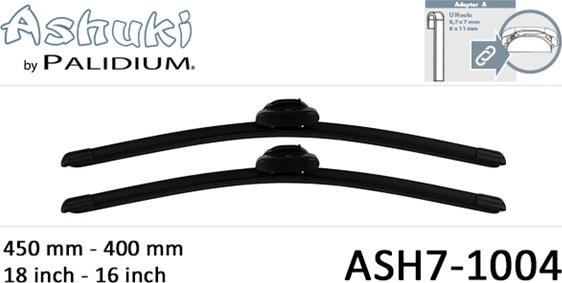 Ashuki ASH7-1004 - Щетка стеклоочистителя autosila-amz.com