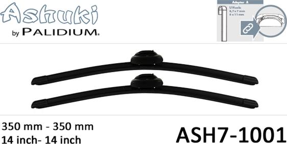 Ashuki ASH7-1001 - Щетка стеклоочистителя autosila-amz.com