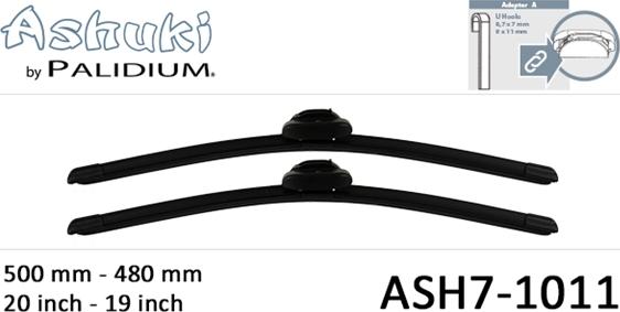 Ashuki ASH7-1011 - Щетка стеклоочистителя autosila-amz.com