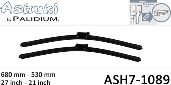 Ashuki ASH7-1089 - Щетка стеклоочистителя autosila-amz.com