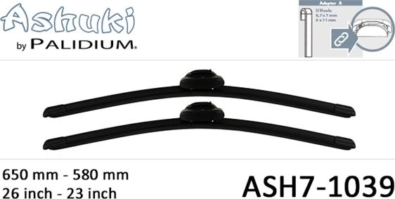 Ashuki ASH7-1039 - Щетка стеклоочистителя autosila-amz.com