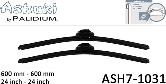 Ashuki ASH7-1031 - Щетка стеклоочистителя autosila-amz.com