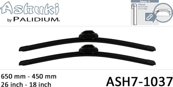 Ashuki ASH7-1037 - Щетка стеклоочистителя autosila-amz.com