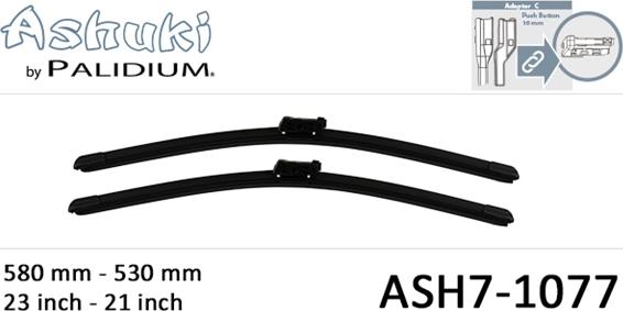 Ashuki ASH7-1077 - Щетка стеклоочистителя autosila-amz.com