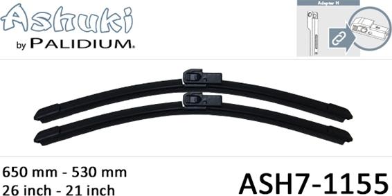 Ashuki ASH7-1155 - Щетка стеклоочистителя autosila-amz.com