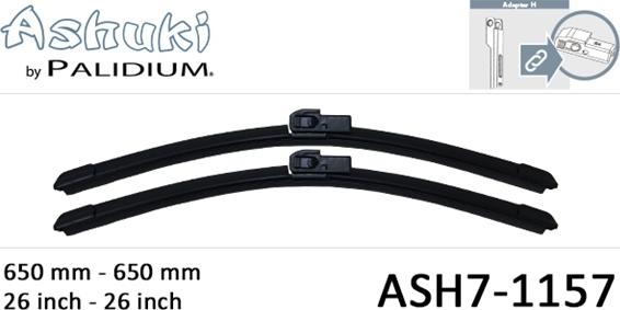 Ashuki ASH7-1157 - Щетка стеклоочистителя autosila-amz.com