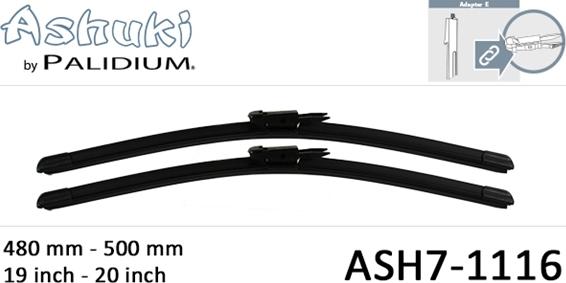 Ashuki ASH7-1116 - Щетка стеклоочистителя autosila-amz.com