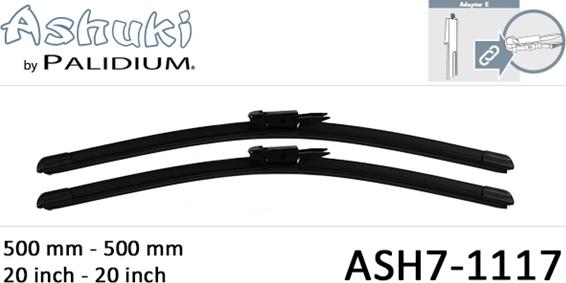 Ashuki ASH7-1117 - Щетка стеклоочистителя autosila-amz.com