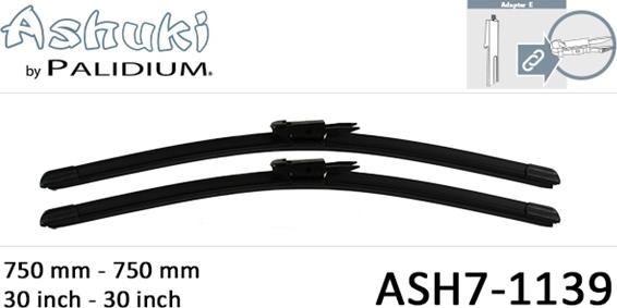 Ashuki ASH7-1139 - Щетка стеклоочистителя autosila-amz.com