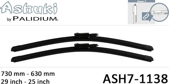 Ashuki ASH7-1138 - Щетка стеклоочистителя autosila-amz.com