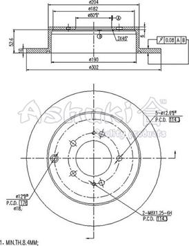 Ashuki C652-40 - Тормозной диск autosila-amz.com