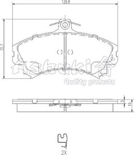 Ashuki C003-12 - колодки дисковые торм. перед. Mits autosila-amz.com