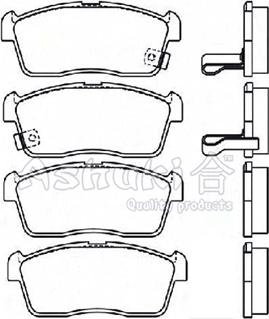 Ashuki D091-08 - Тормозные колодки, дисковые, комплект autosila-amz.com