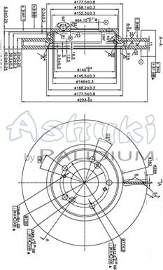Ashuki H039-82 - Тормозной диск autosila-amz.com