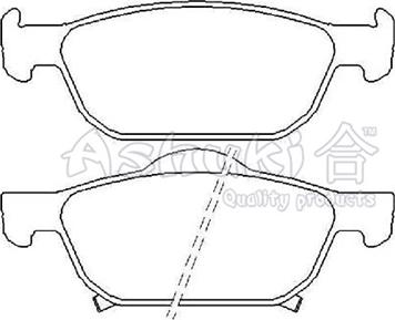 Ashuki H025-68 - Тормозные колодки, дисковые, комплект autosila-amz.com