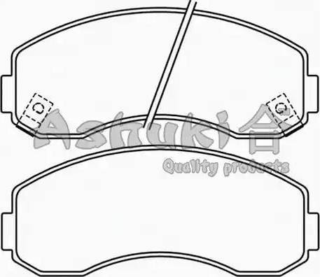 Ashuki I044-15 - Тормозные колодки, дисковые, комплект autosila-amz.com