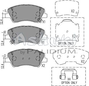 Ashuki I043-28 - Тормозные колодки, дисковые, комплект autosila-amz.com