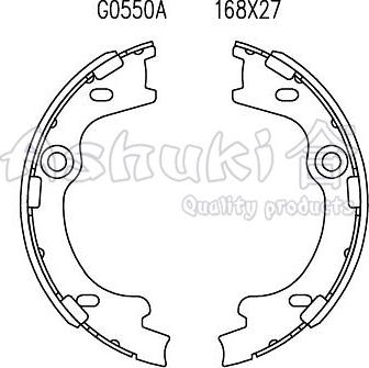 Ashuki I301-50 - Комплект тормозов, ручник, парковка autosila-amz.com