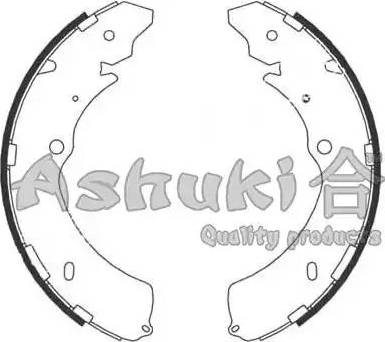 Ashuki IS015-01 - Комплект тормозных колодок, барабанные autosila-amz.com