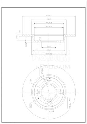 Ashuki K016-70 - Тормозной диск autosila-amz.com