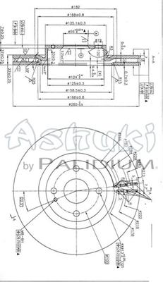 Ashuki M616-09 - Тормозной диск autosila-amz.com