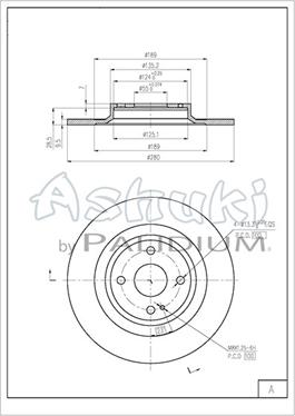 Ashuki M616-11 - Тормозной диск autosila-amz.com
