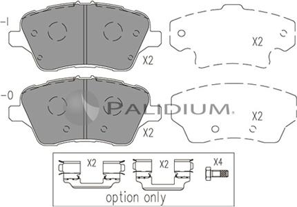 Ashuki P1-1546 - Тормозные колодки, дисковые, комплект autosila-amz.com