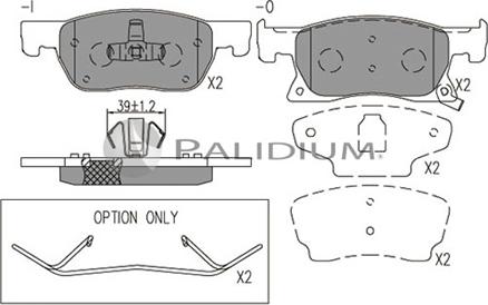 Ashuki P1-1543 - Тормозные колодки, дисковые, комплект autosila-amz.com