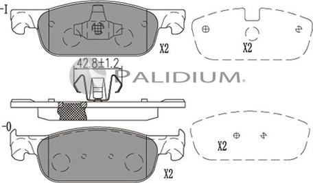 Ashuki P1-1554 - Тормозные колодки, дисковые, комплект autosila-amz.com