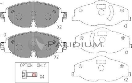 Ashuki P1-1551 - Тормозные колодки, дисковые, комплект autosila-amz.com