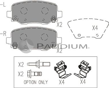 Ashuki P1-1553 - Тормозные колодки, дисковые, комплект autosila-amz.com