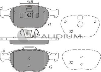 Ashuki P1-1519 - Тормозные колодки, дисковые, комплект autosila-amz.com