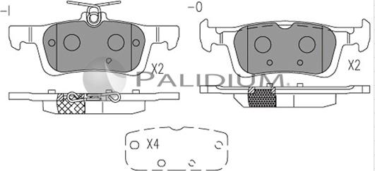 Ashuki P1-1531 - Тормозные колодки, дисковые, комплект autosila-amz.com