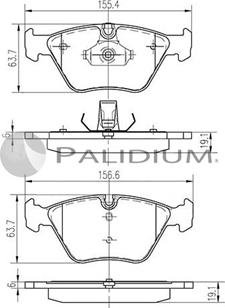 Ashuki P1-1095 - Тормозные колодки, дисковые, комплект autosila-amz.com