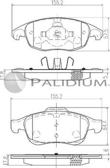 Ashuki P1-1092 - Тормозные колодки, дисковые, комплект autosila-amz.com