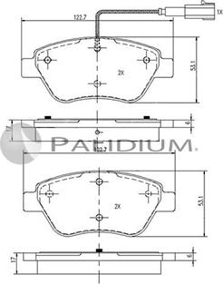 Ashuki P1-1044 - Тормозные колодки, дисковые, комплект autosila-amz.com