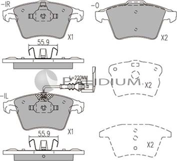 Ashuki P1-1048 - Тормозные колодки, дисковые, комплект autosila-amz.com