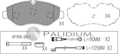 Ashuki P1-1052 - Тормозные колодки, дисковые, комплект autosila-amz.com