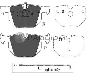 Ashuki P1-1069 - Тормозные колодки, дисковые, комплект autosila-amz.com