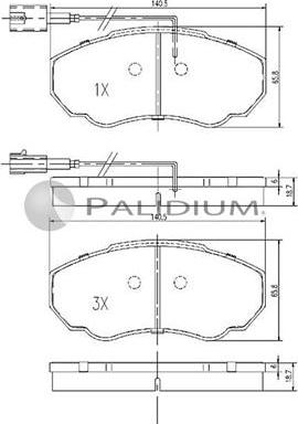 Ashuki P1-1066 - Тормозные колодки, дисковые, комплект autosila-amz.com