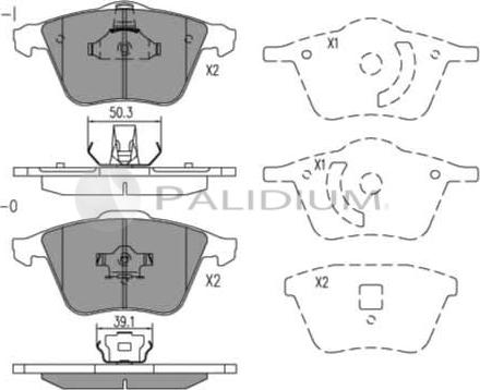 Ashuki P1-1068 - Тормозные колодки, дисковые, комплект autosila-amz.com