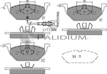 Ashuki P1-1001 - Тормозные колодки, дисковые, комплект autosila-amz.com