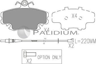 Ashuki P1-1003 - Тормозные колодки, дисковые, комплект autosila-amz.com