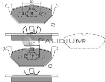 Ashuki P1-1002 - Тормозные колодки, дисковые, комплект autosila-amz.com