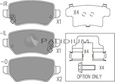 Ashuki P1-1012 - Тормозные колодки, дисковые, комплект autosila-amz.com